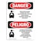 Signmission Safety Sign, OSHA, 10" Height, Rigid Plastic, Inhalation Hazard Vapors Toxic Spanish OS-DS-P-710-VS-1375 - alternate 1